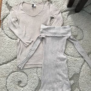 Cream V Neck & off the shoulder sweaters. NWOT